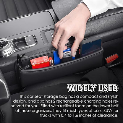 Premium Leather Car Storage Box for Car Seats