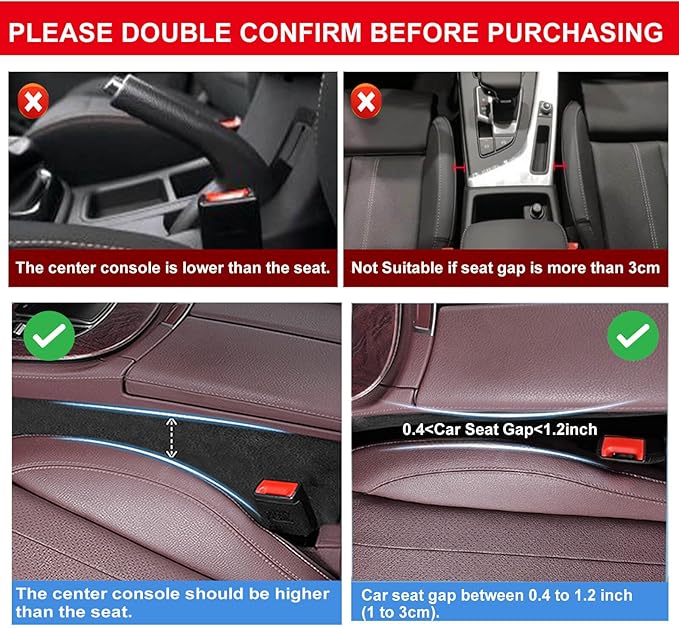 Premium Leather Car Storage Box for Car Seats