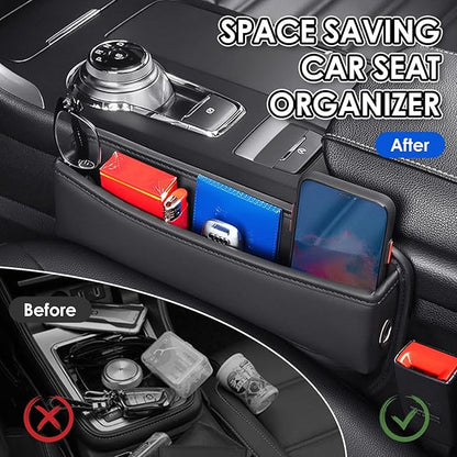 Premium Leather Car Storage Box for Car Seats